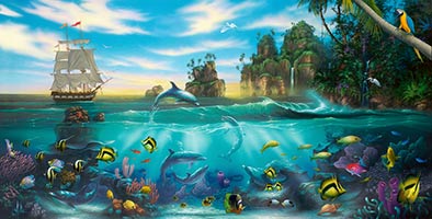 seascape painting Paradise: