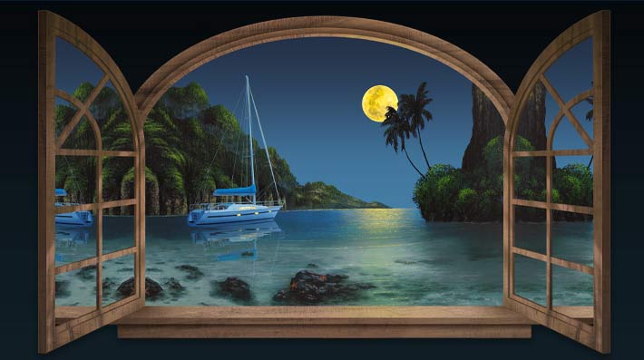 Full-Moon-Seascape-Painting