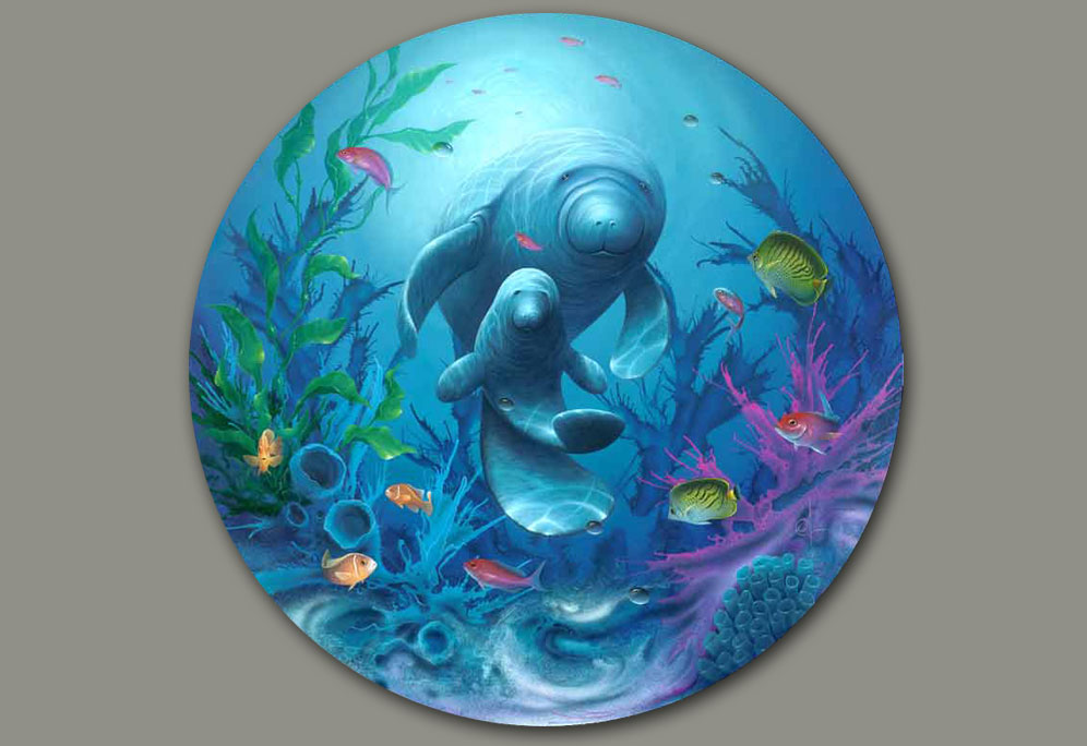 Manatee painting