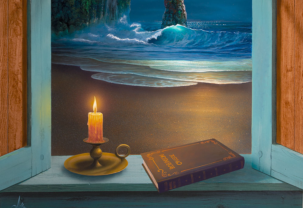 Robinson Crusoe Beach Painting 
