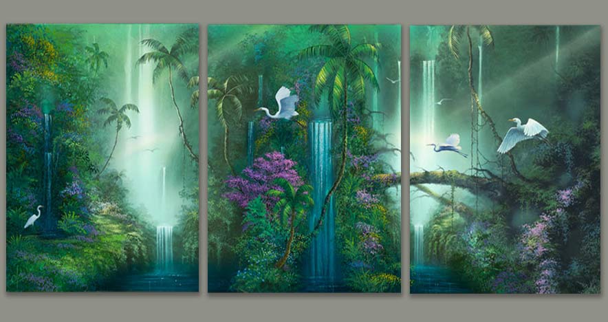 Fantasy Waterfall paintings