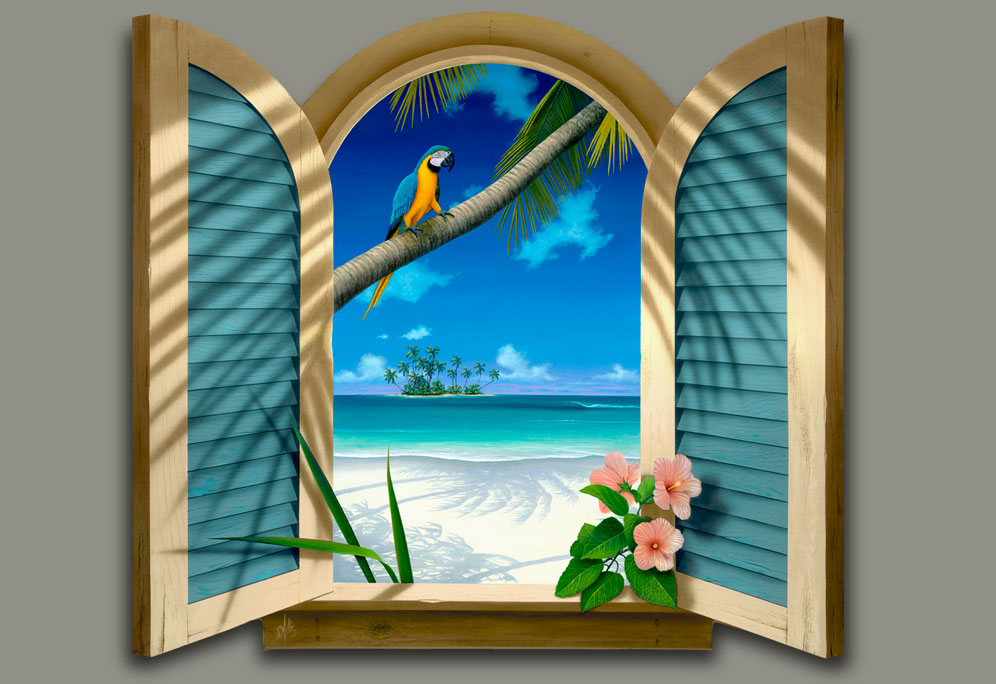 Window-to-Paradise Painting