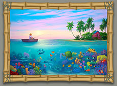 under-the-sea-painting-of-dolphins-and-turtles